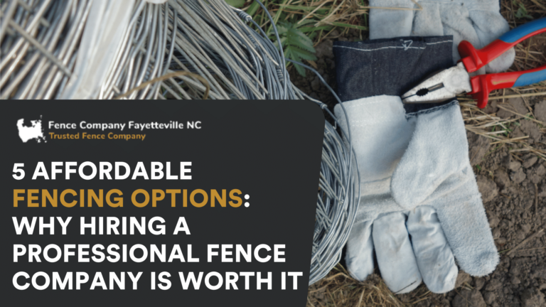 5 Affordable Fencing Options: Why Hiring a Professional Fence Company Is Worth It